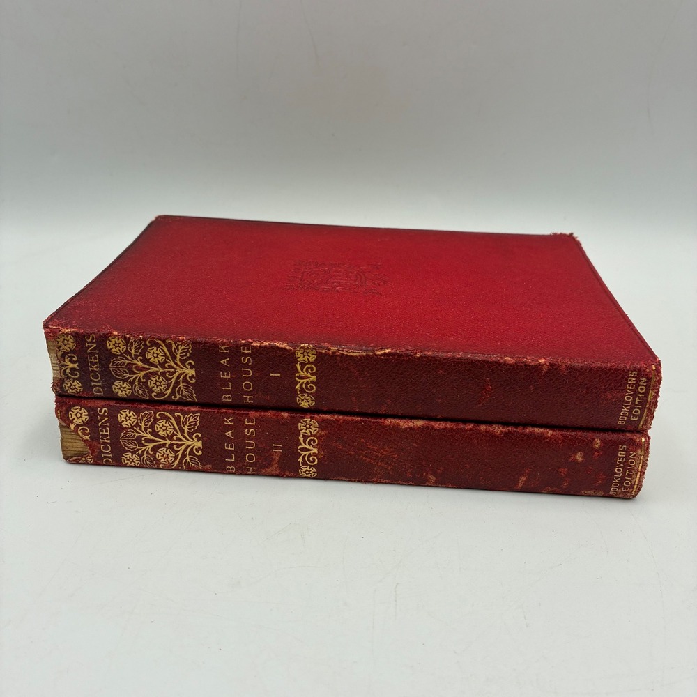 Charles Dickens Bleak House 2 Vol Set 1908 Booklovers Edition University Society